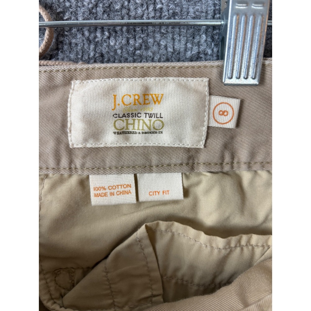 J.Crew Pants Womens 8 Khaki Y2K Sailor Chino City Fit Wide Leg Lace Up Back - Picture 4 of 9